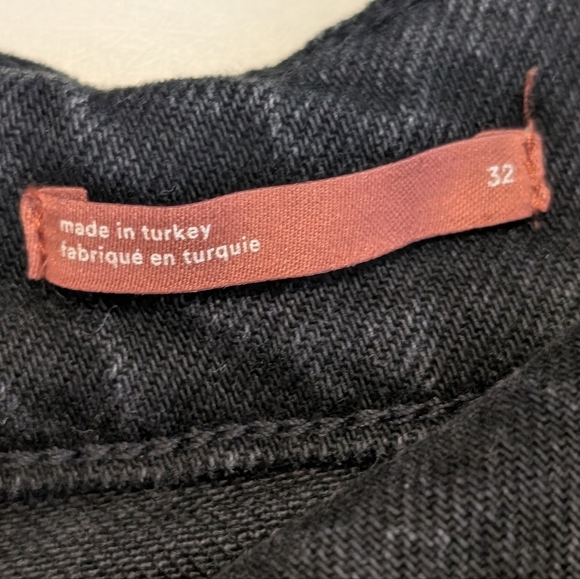 Pilcro Anthropologie vintage straight jean black size 32 distressed - Picture 6 of 12